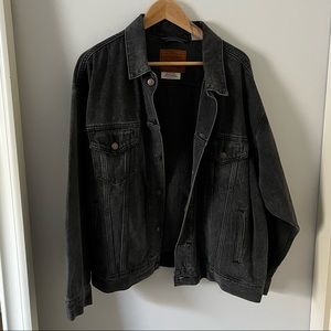 Levi's Dad Trucker Jacket - Washed Black Denim - Size L